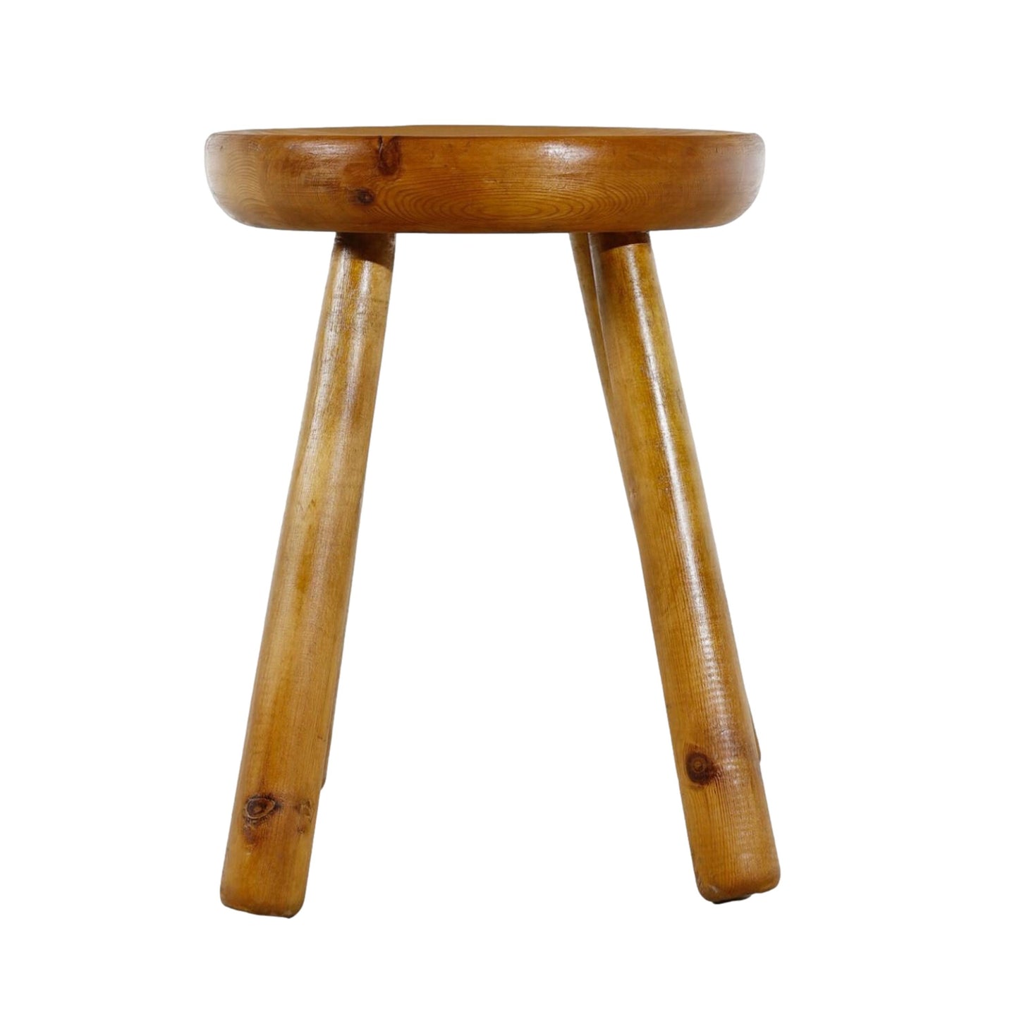 Charlotte Perriand Pine Stool with Natural Patina