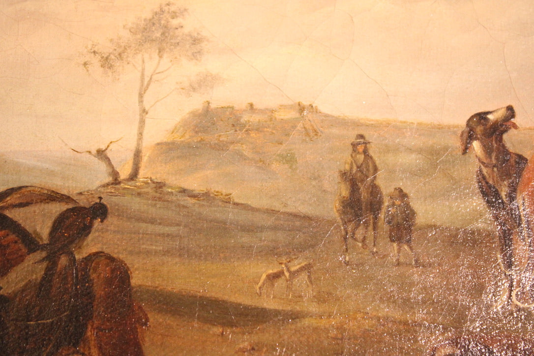 Oil on Canvas — Hunting Scene, Attributed to Johannes Lingelbach (1622–1674)