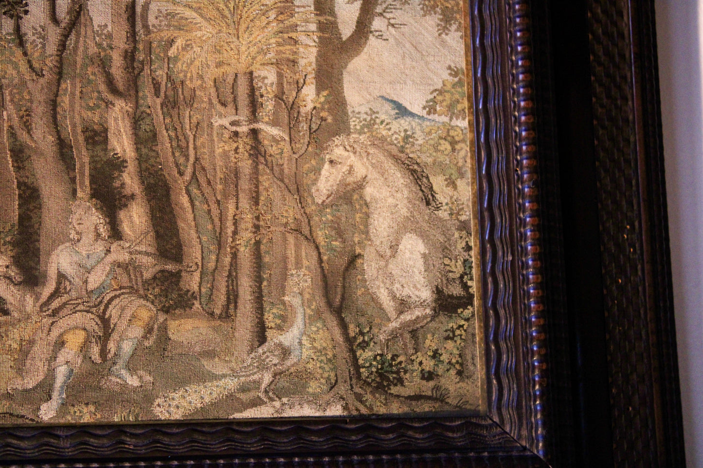17th-Century Dutch Tapestry – Finely Crafted, Complete Piece with Frame