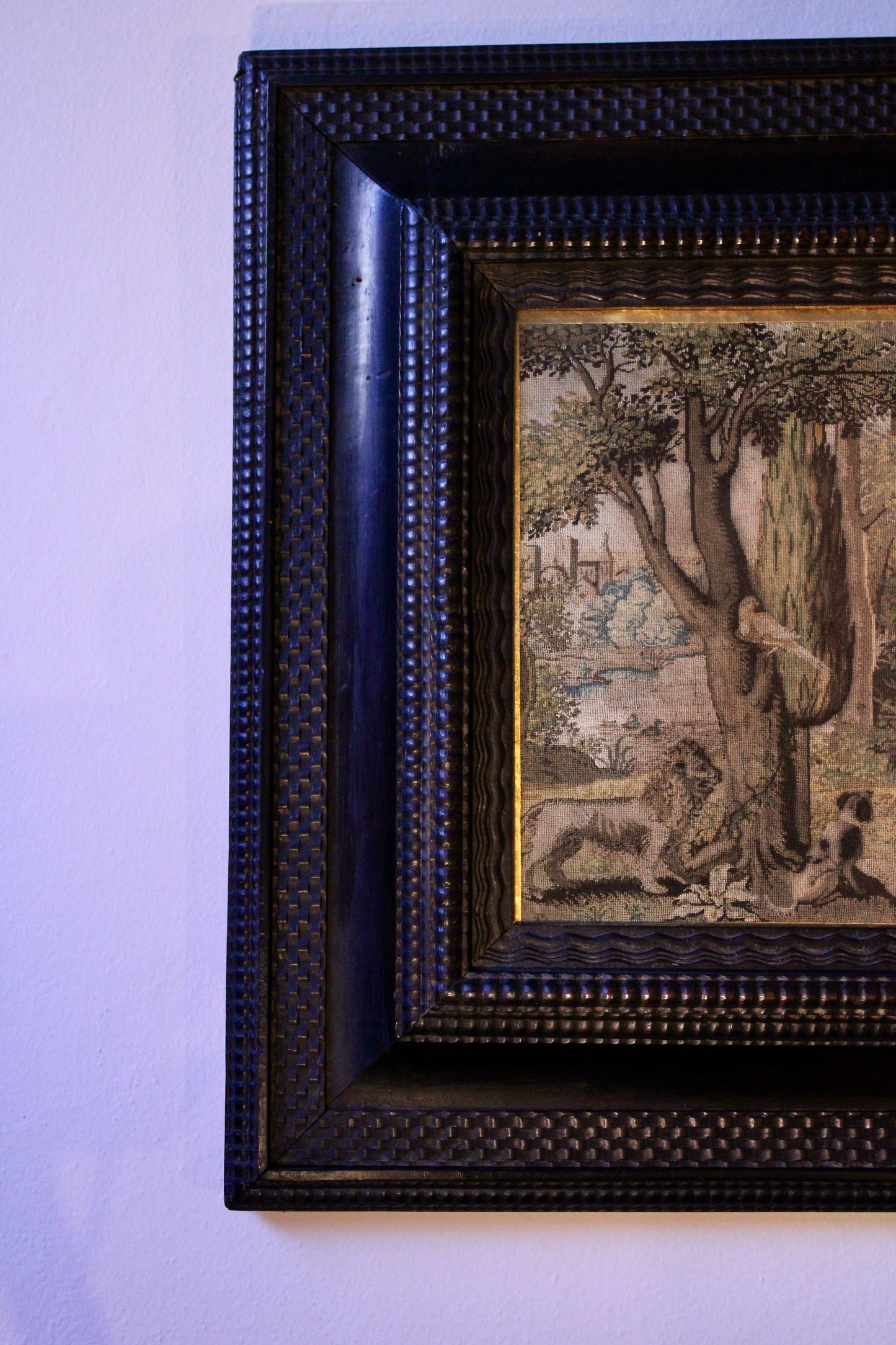 17th-Century Dutch Tapestry – Finely Crafted, Complete Piece with Frame