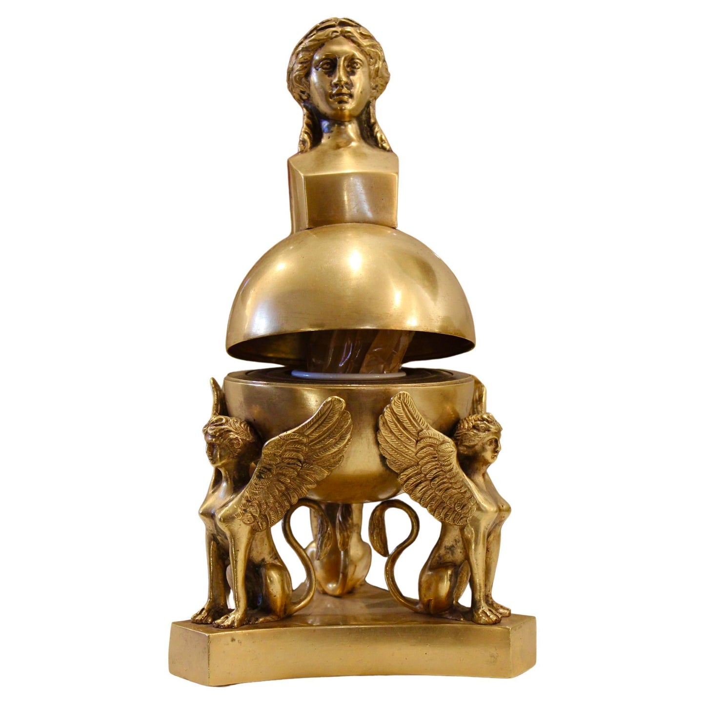 French Empire Period Bronze Inkwell, Napoleon I Era