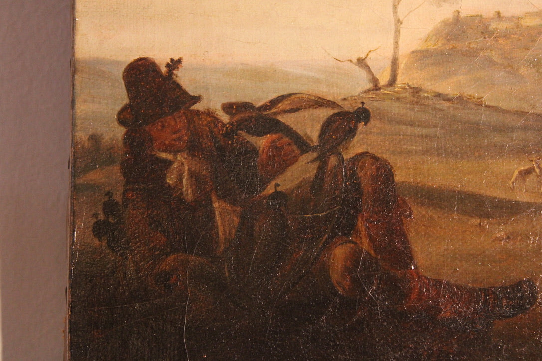 Oil on Canvas — Hunting Scene, Attributed to Johannes Lingelbach (1622–1674)