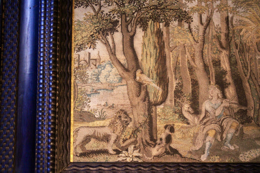 17th-Century Dutch Tapestry – Finely Crafted, Complete Piece with Frame