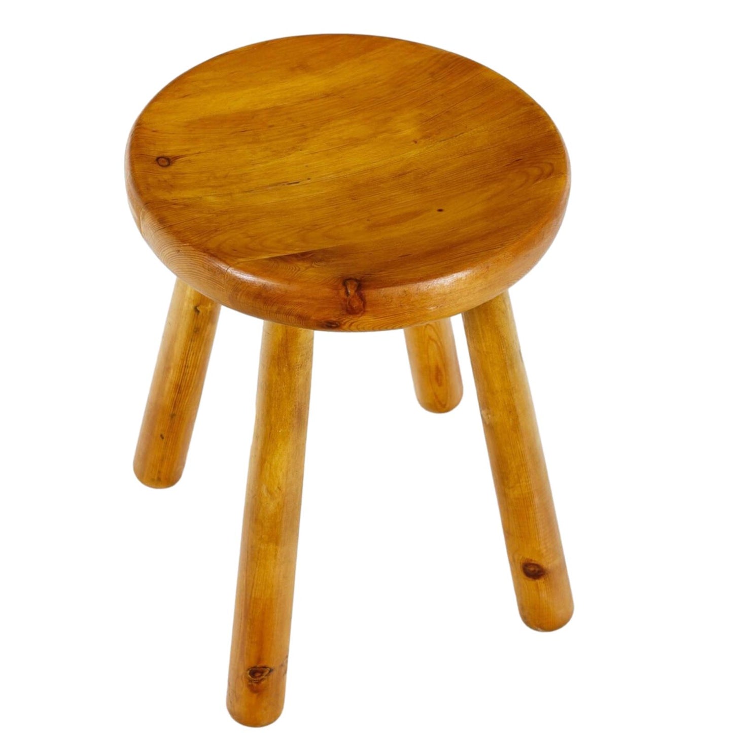 Charlotte Perriand Pine Stool with Natural Patina
